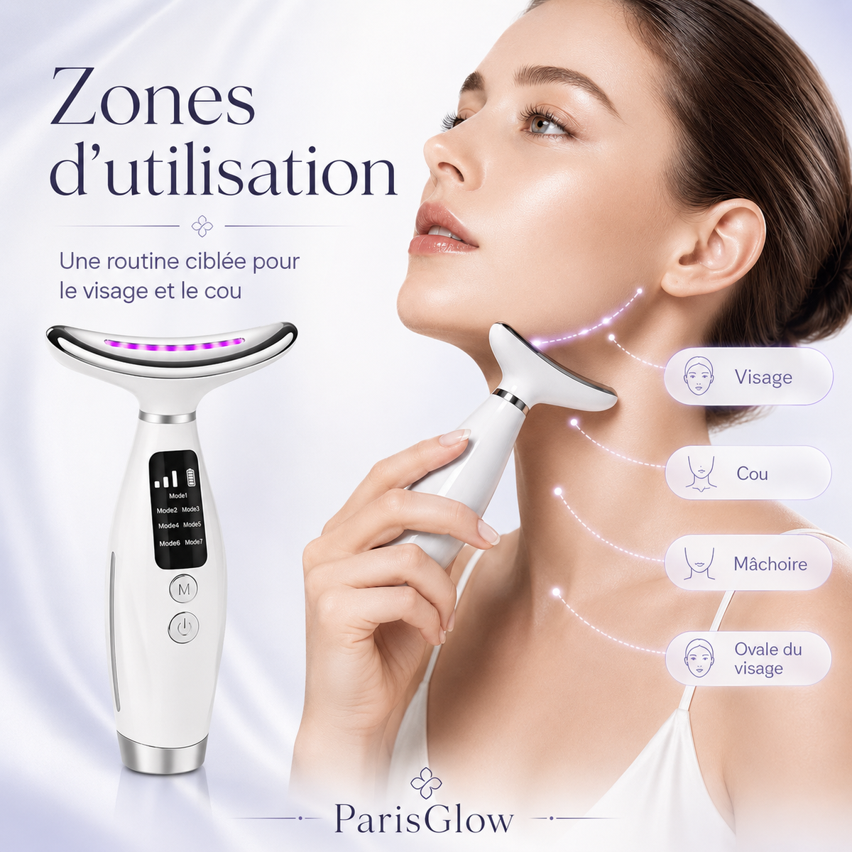 ParisGlow Éclat Visage — Appareil LED & EMS